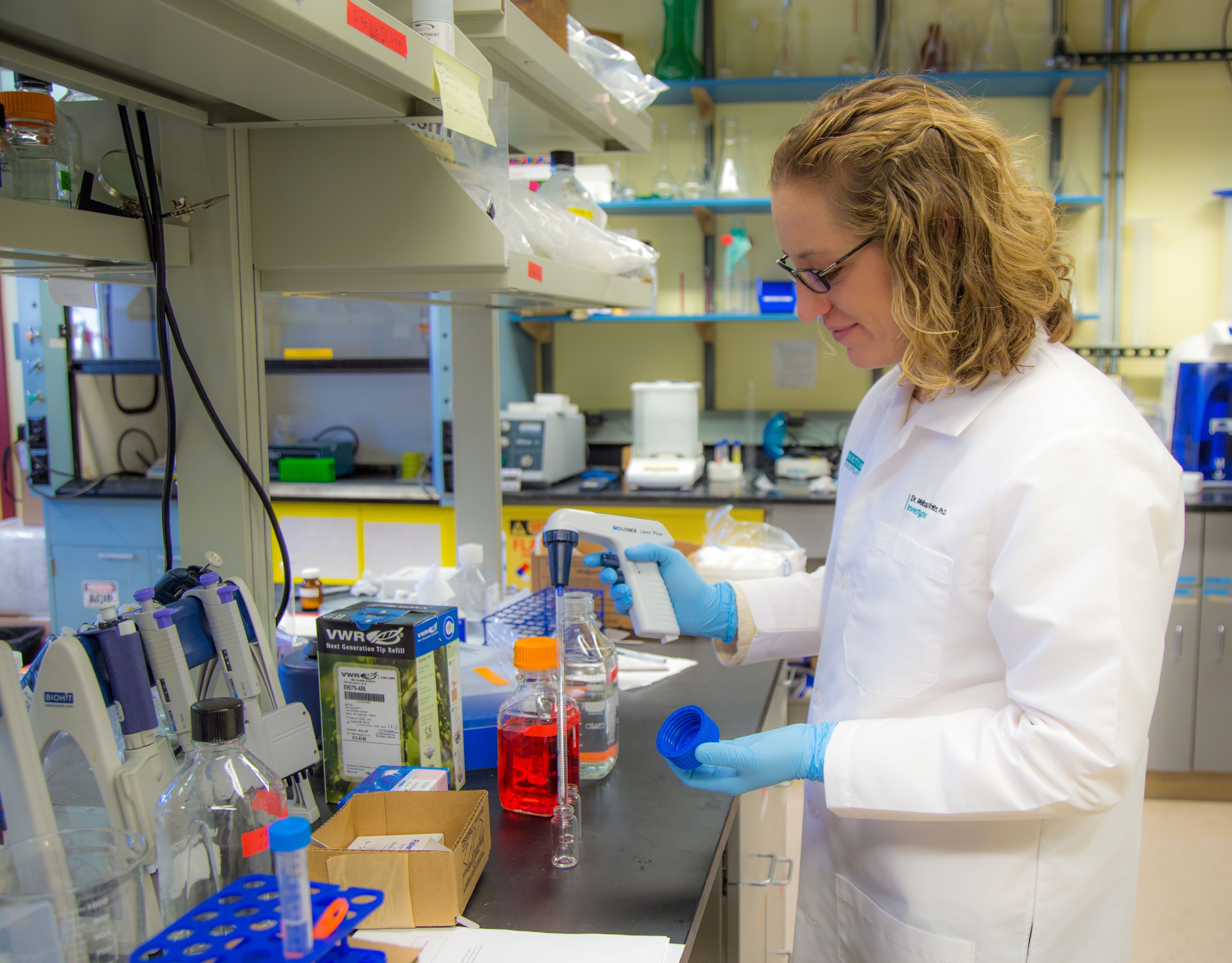 Mines Assistant Professor Melissa Krebs in the lab